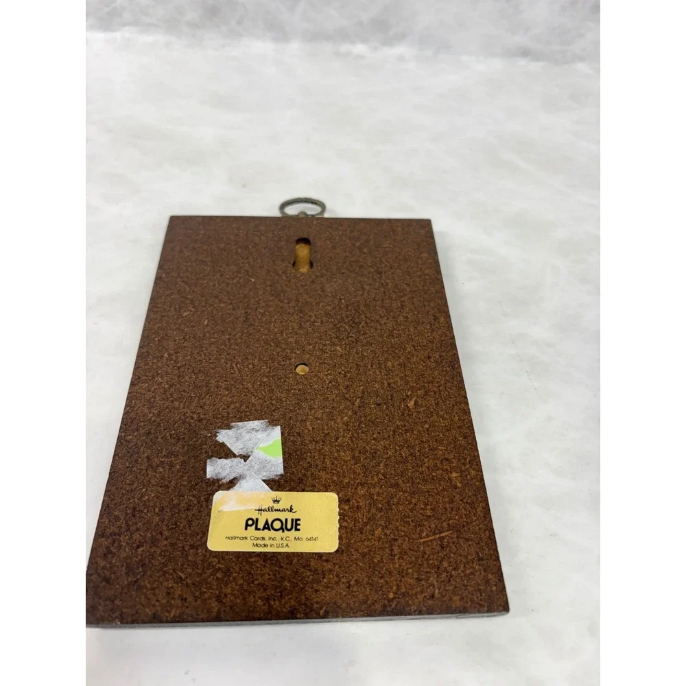 Vintage 1977 Hallmark God Bless You Religious Wood Wall Plaque Inspirational Art